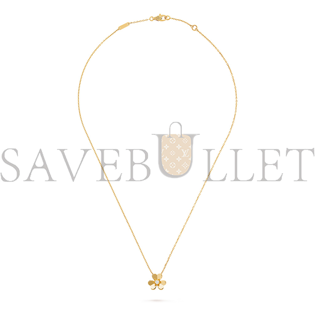 VAN CLEEF ARPELS FRIVOLE PENDANT, MINI MODEL - YELLOW GOLD, DIAMOND  VCARP0J100